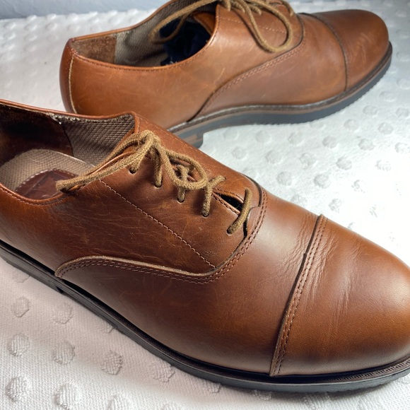 Bass Mens Brown  Leather Lace Up Oxford Dress Shoes - Picture 11 of 15